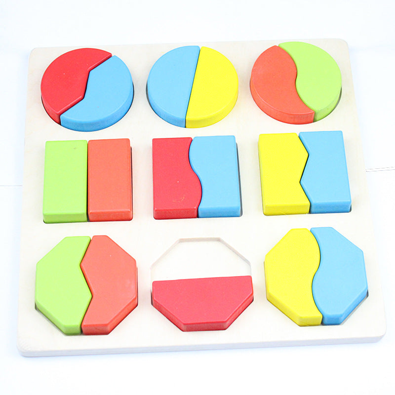 Montessori Large Geometric Fractions Sorting Board - HAPPY GUMNUT