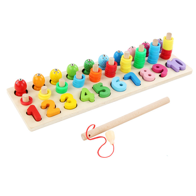 Wooden Fishing & Numbers Counting Sorting Game Kids Toy - HAPPY GUMNUT
