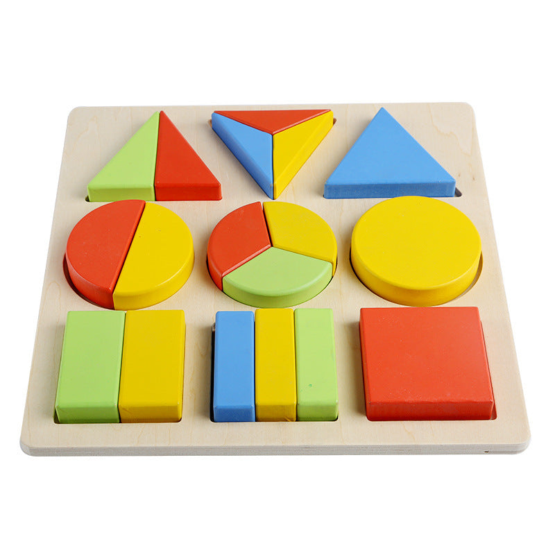Montessori Large Geometric Fractions Sorting Board - HAPPY GUMNUT