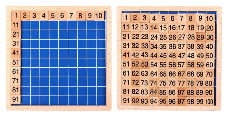 Wooden Number Tray 1 to 100 Counting Board - HAPPY GUMNUT