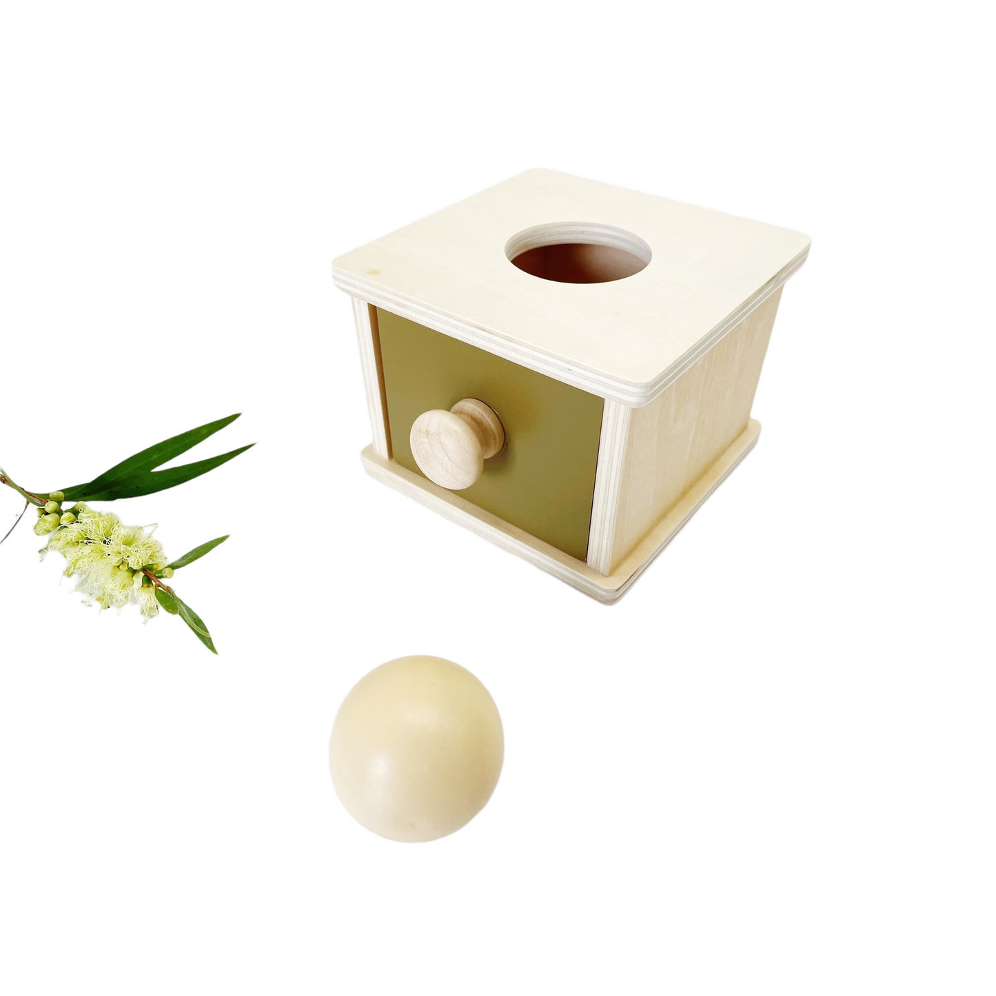 Montessori Pastel Drawer Box and Coins / Drawer and Ball - HAPPY GUMNUT