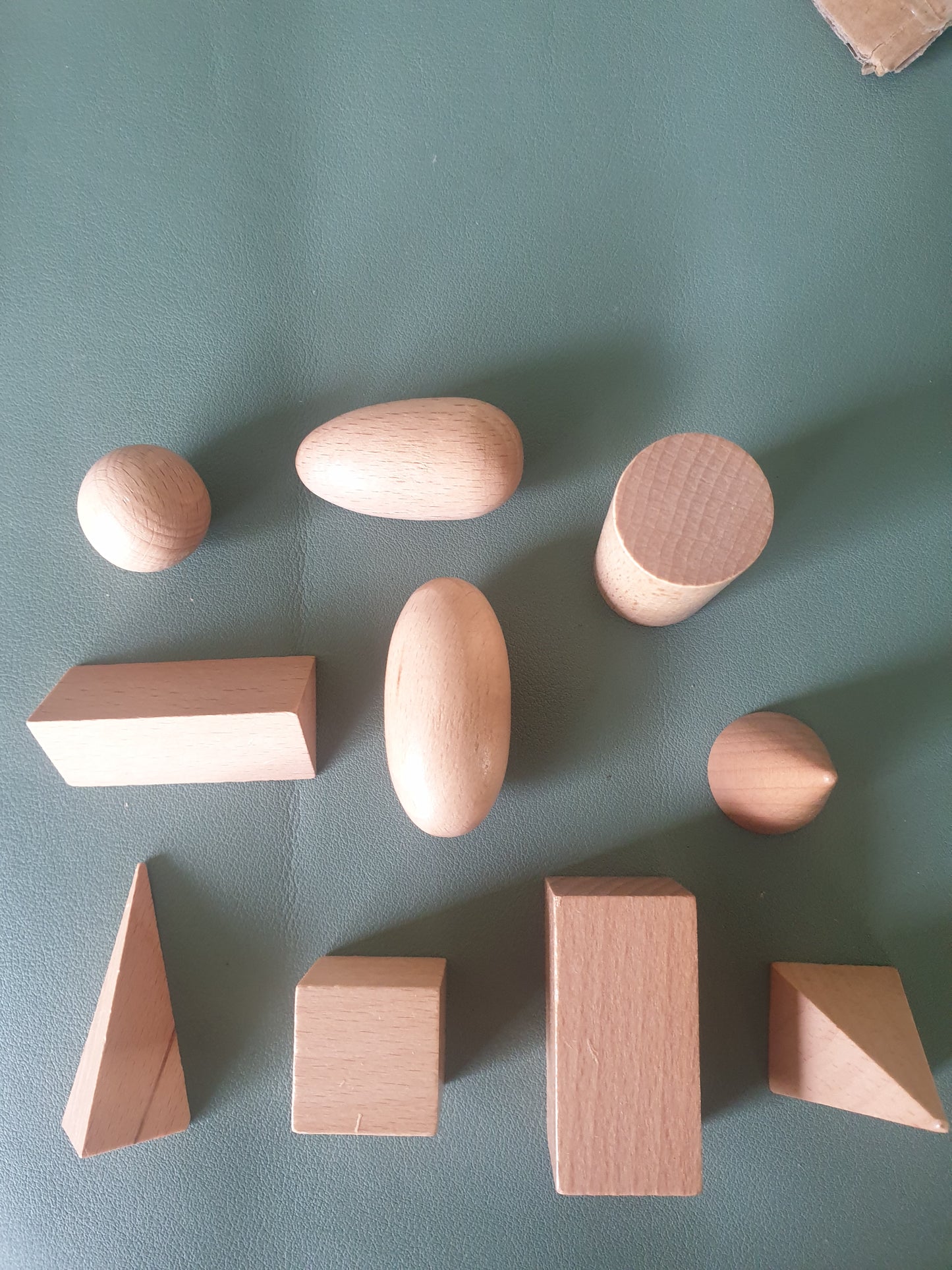Wooden 3d Geometric BLOCKS teaching Aids For Kids Bundle of 10 BUNDLE NATURAL - HAPPY GUMNUT