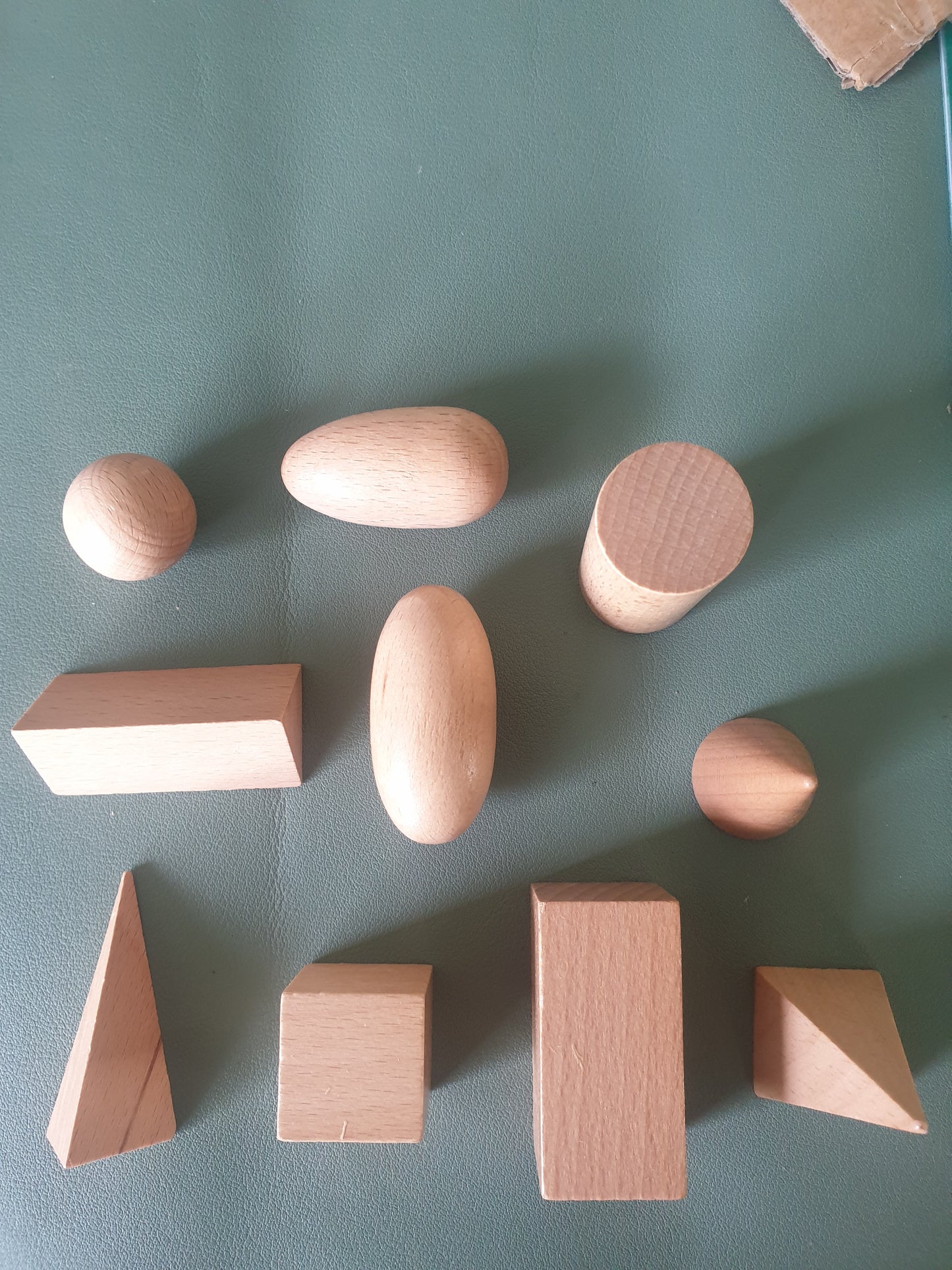 Wooden 3d Geometric BLOCKS teaching Aids For Kids Bundle of 10 BUNDLE NATURAL - HAPPY GUMNUT