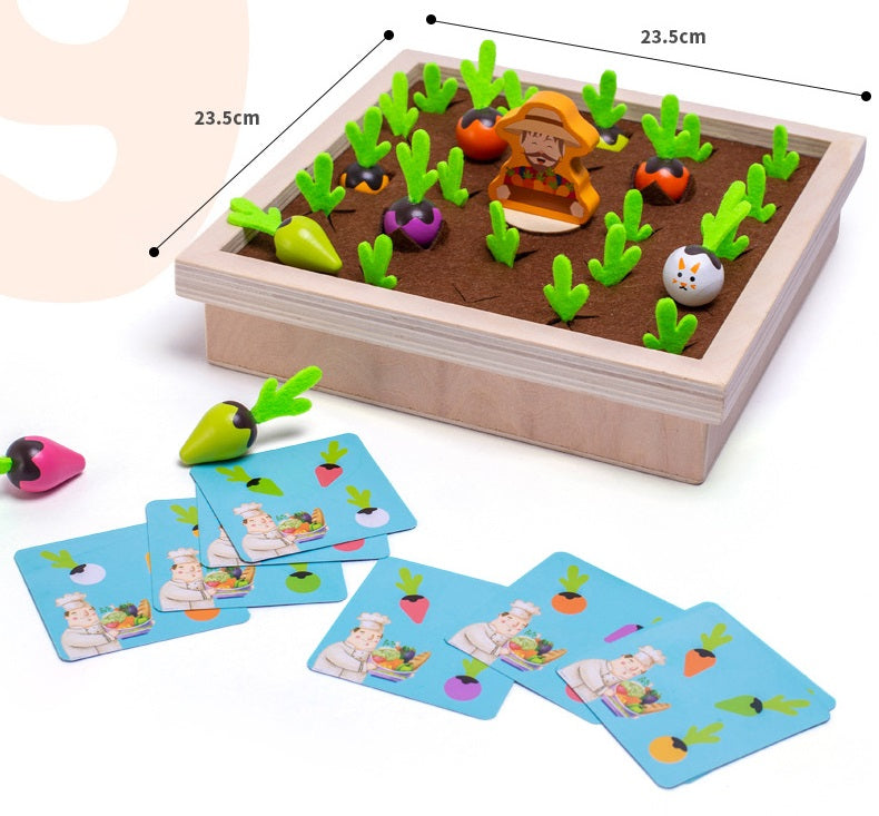 Wooden Carrot Matching Sorting Flash Card Game Easter Gift - HAPPY GUMNUT