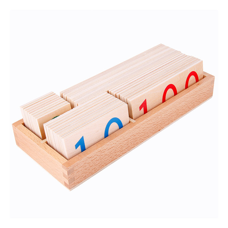 Wooden Montessori Large Number Card 1-9000 Counter - HAPPY GUMNUT