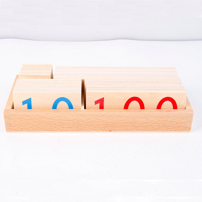 Wooden Montessori Large Number Card 1-9000 Counter - HAPPY GUMNUT