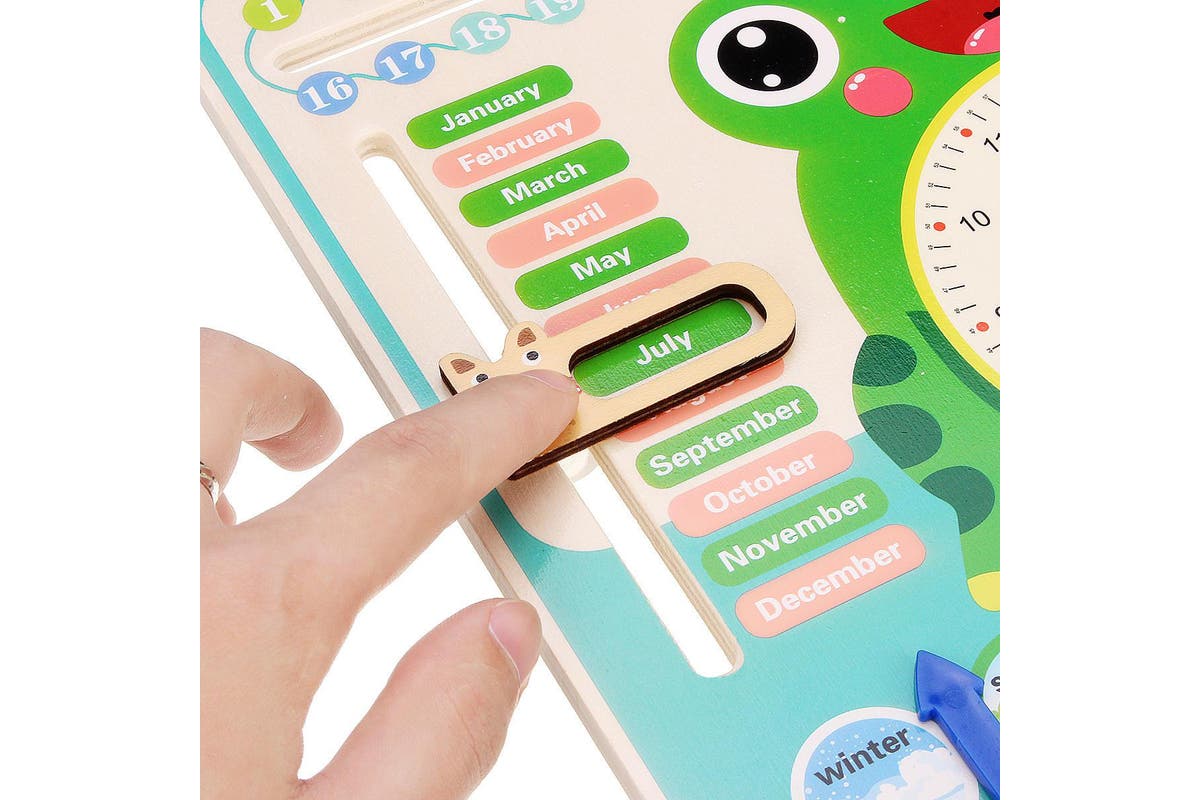 Wooden Learning Clock Calender Season Date & Weather! - HAPPY GUMNUT