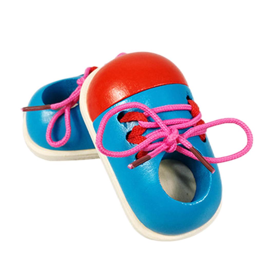 Wooden Toy Practice Tying Shoe Lace - HAPPY GUMNUT