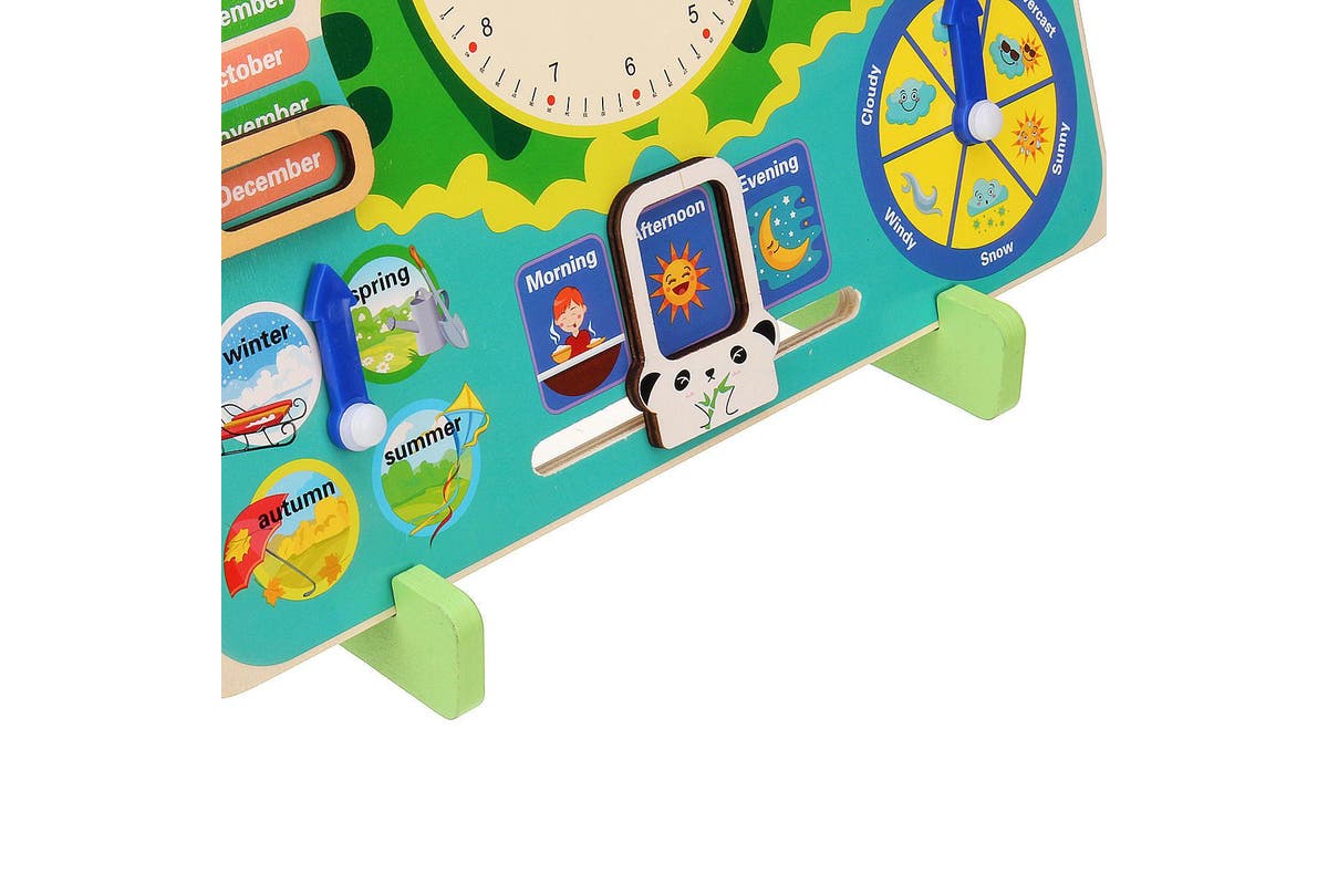 Wooden Learning Clock Calender Season Date & Weather! - HAPPY GUMNUT