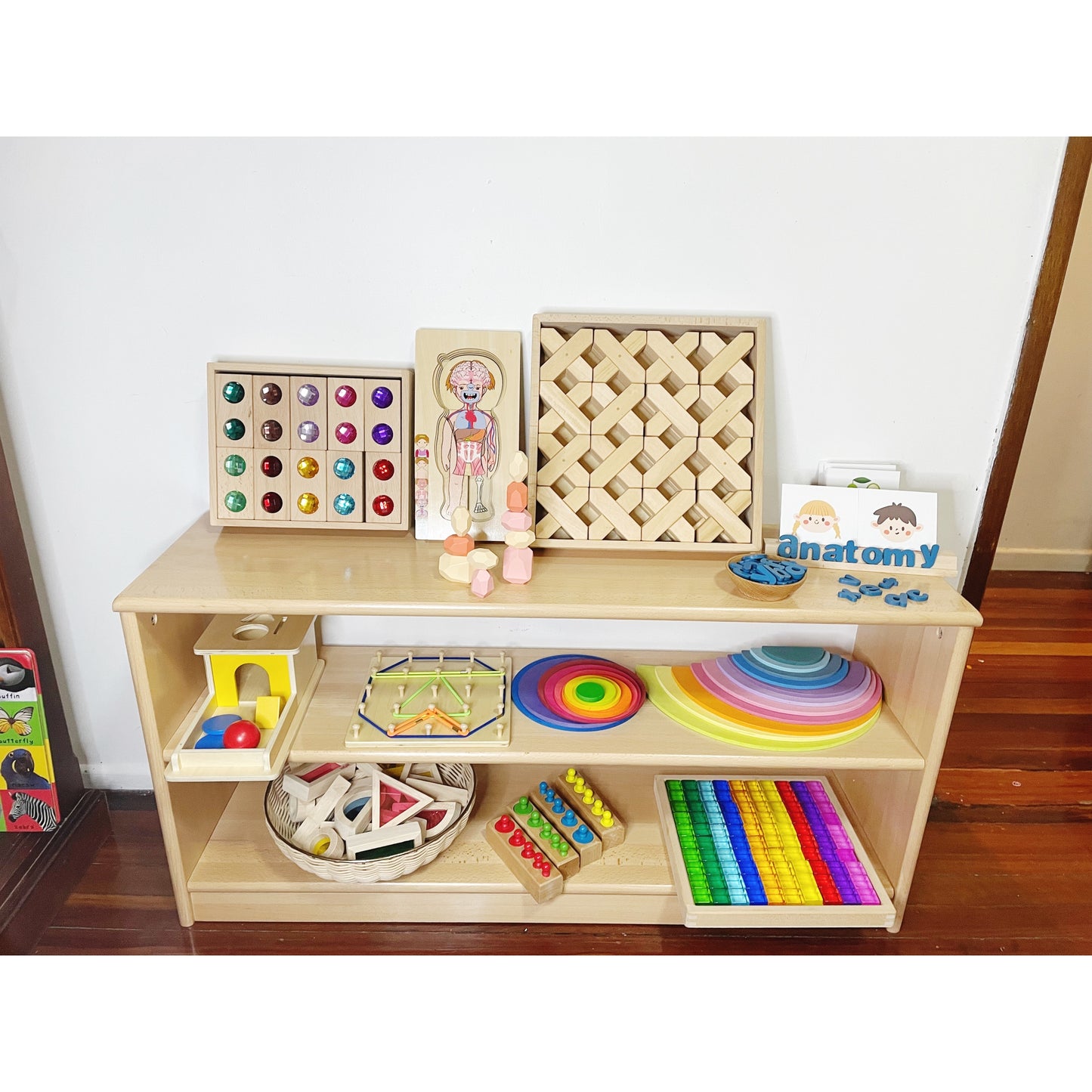 Wooden Two Shelf Display Furniture Delivery Included - HAPPY GUMNUT