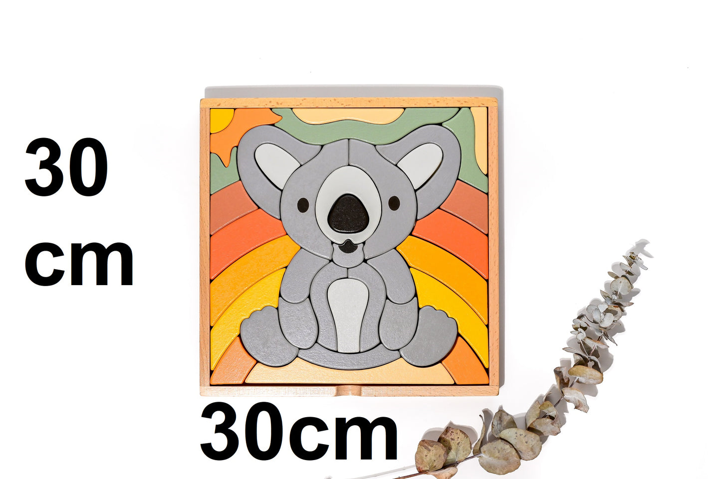 Kirra the Koala Abstract Building Block Puzzle / Home Decor Display - HAPPY GUMNUT