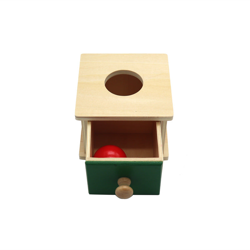 Montessori Drawer Box and Ball , Drawer and Coins - HAPPY GUMNUT