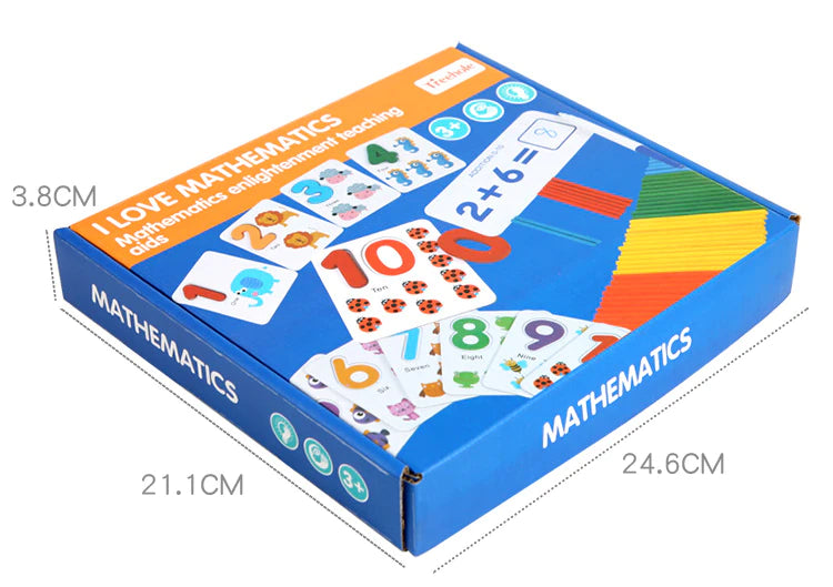 Wooden Counting Sticks Maths and Numbers Activity Set - HAPPY GUMNUT