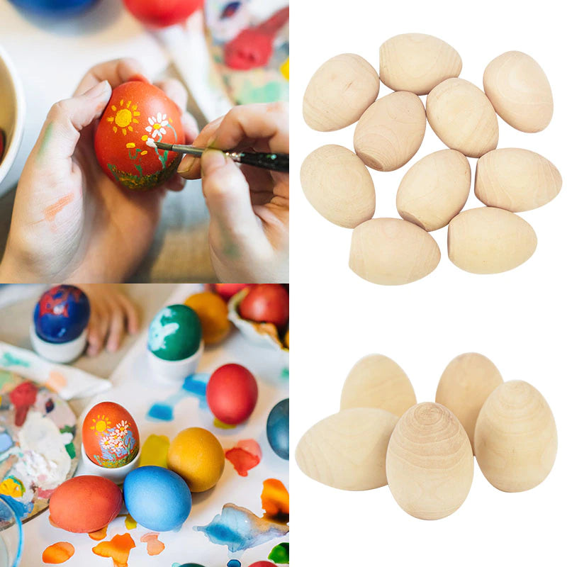 Jumbo Solid Wooden Egg - HAPPY GUMNUT