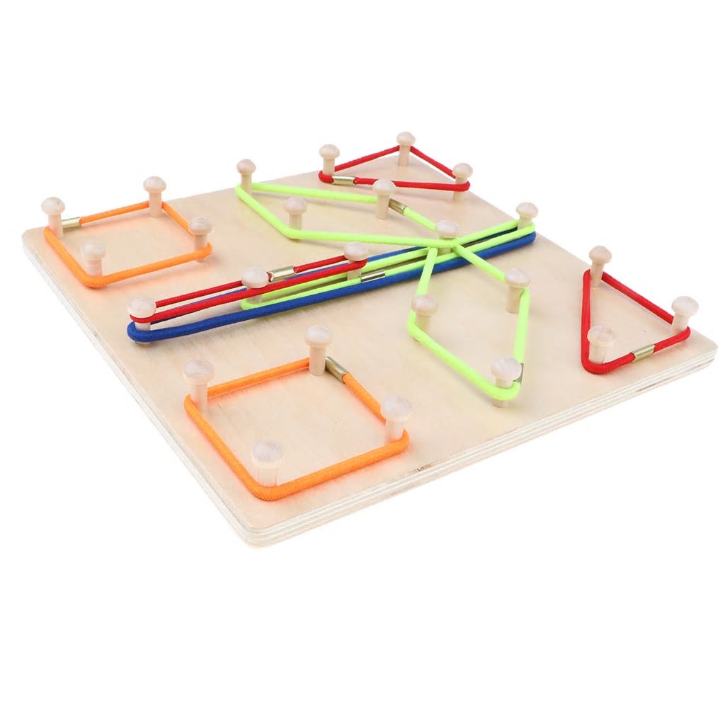 Montessori Elastic Band Geometric Stringing Nail Board Geoboard - HAPPY GUMNUT