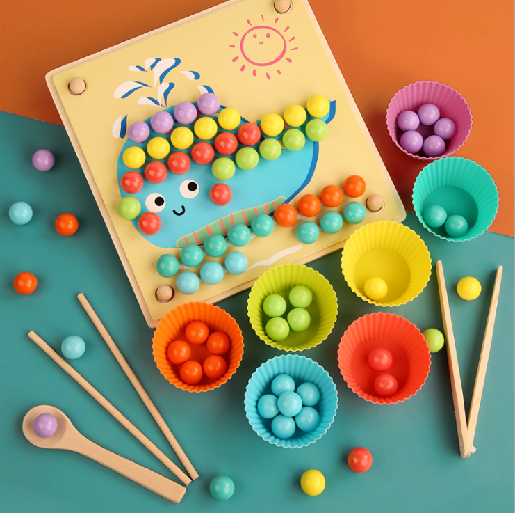 Montessori Beads Sorting Activity Board - HAPPY GUMNUT