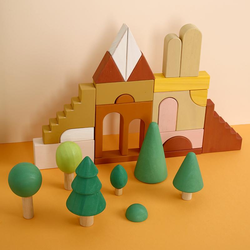 Wooden Apartments Building Blocks - HAPPY GUMNUT