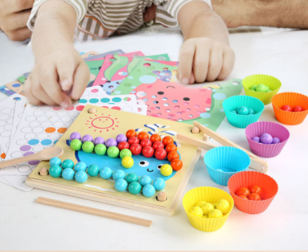 Montessori Beads Sorting Activity Board - HAPPY GUMNUT