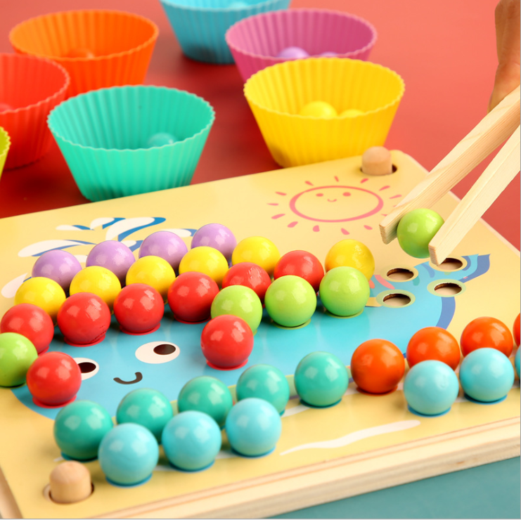 Montessori Beads Sorting Activity Board - HAPPY GUMNUT