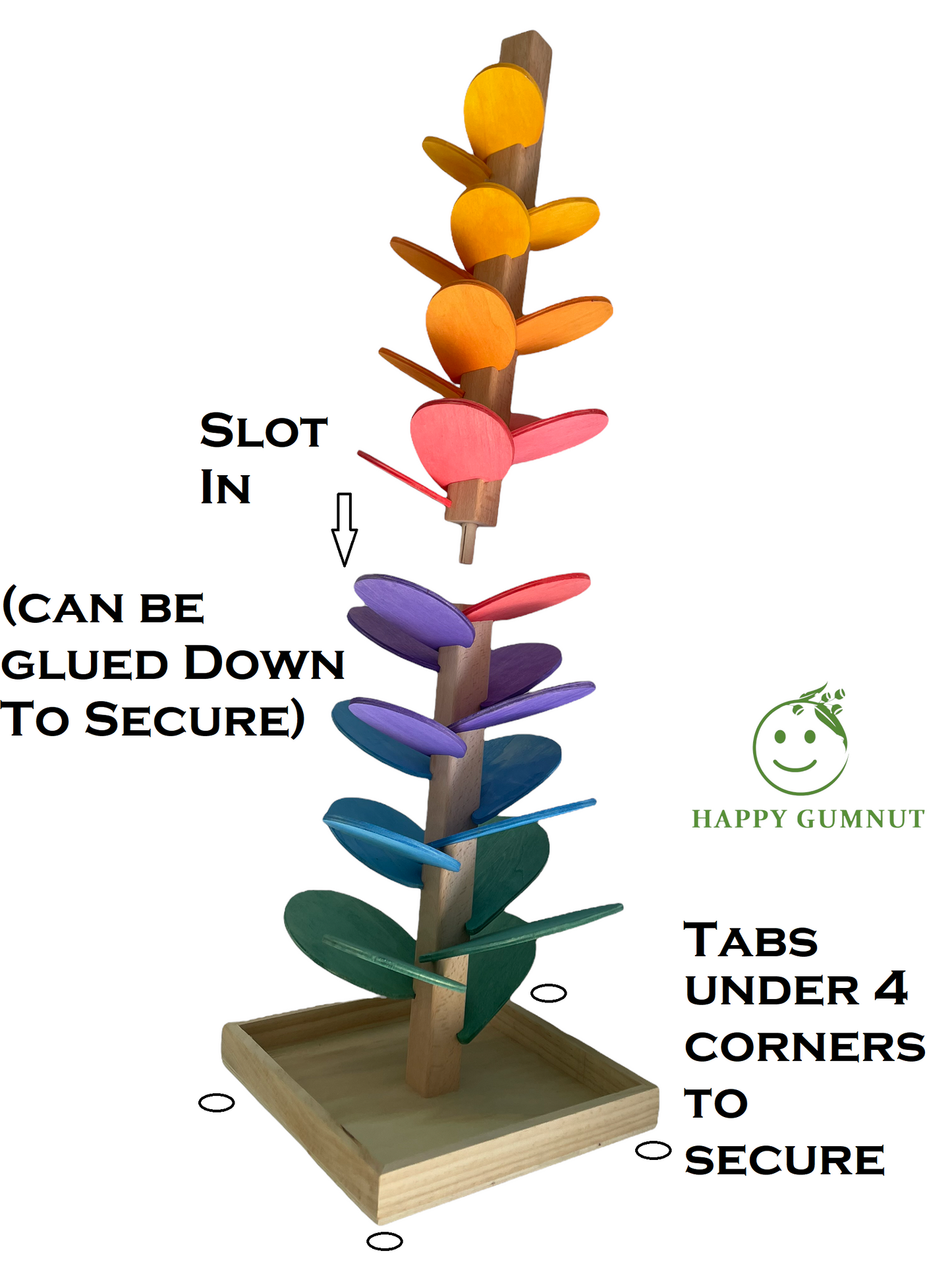 Large 72cm Musical Tree Wood Sounding Marble Run Toy ! - HAPPY GUMNUT