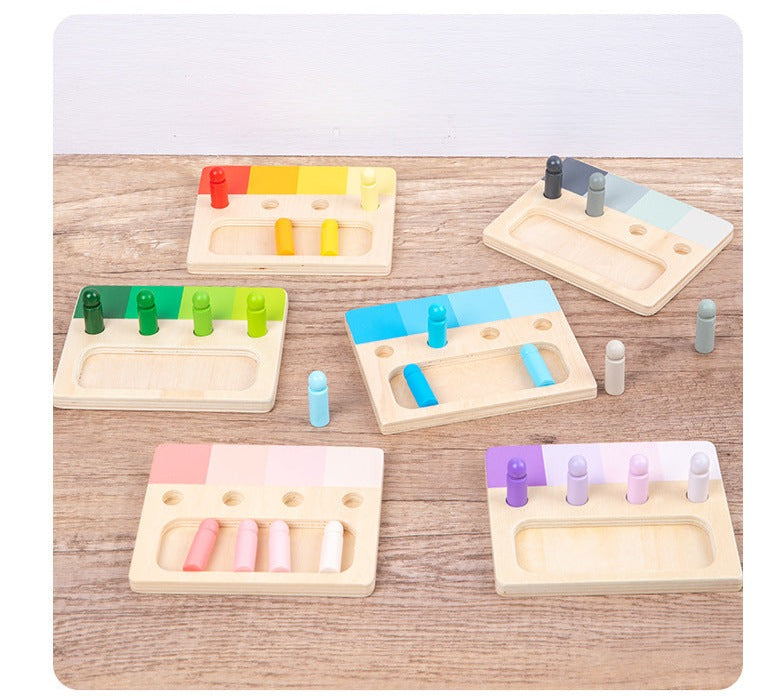 Montessori 6 Colour Resemblance Sorting Task Visual Sensory Toy - HAPPY GUMNUT