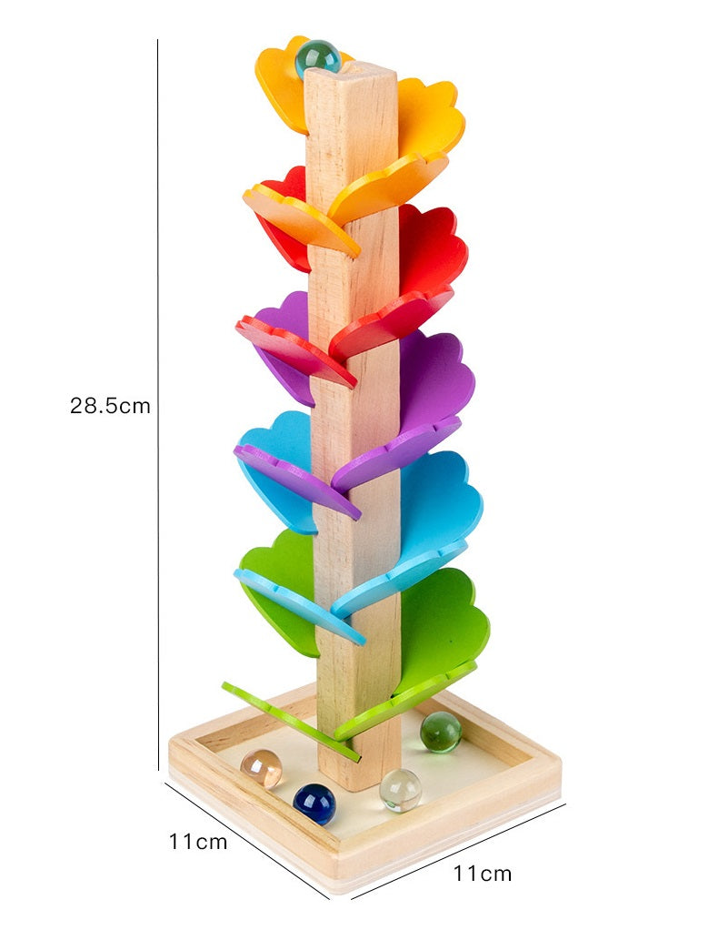 Small Musical Tree Wooden Marble Run Toy - HAPPY GUMNUT