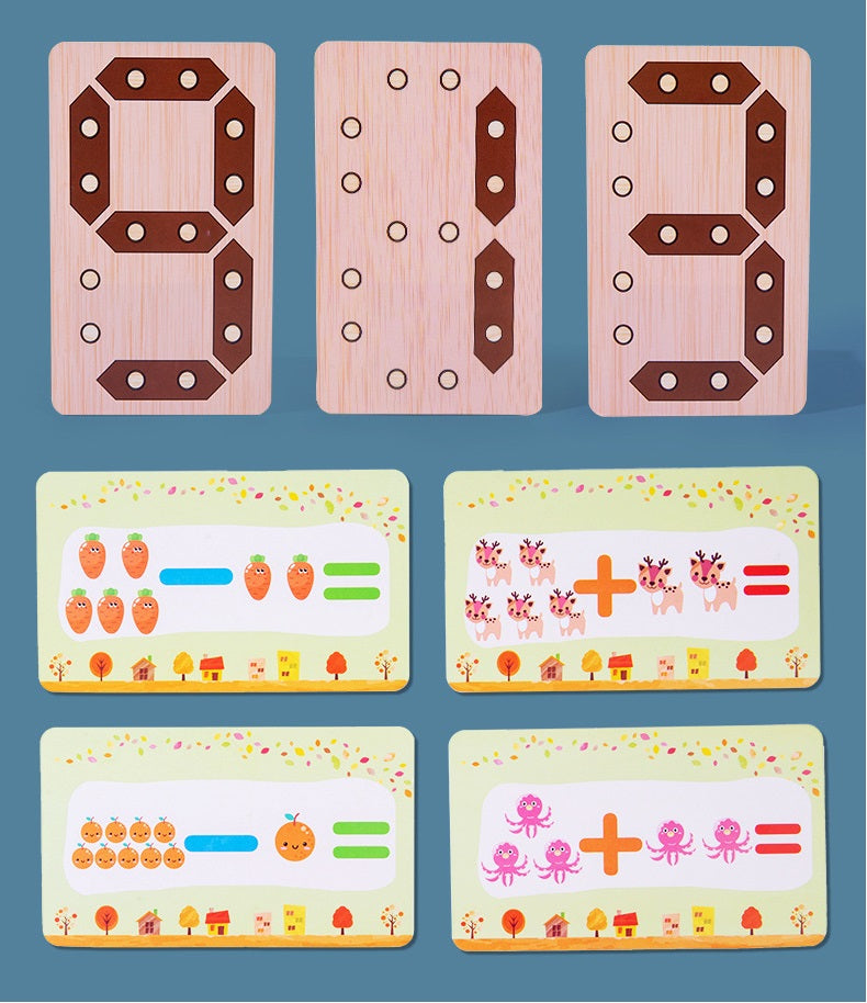 Wooden Digital Number Board Mathematics Game - HAPPY GUMNUT