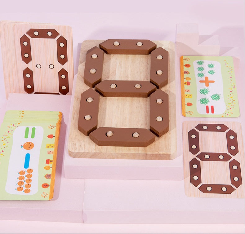 Wooden Digital Number Board Mathematics Game - HAPPY GUMNUT