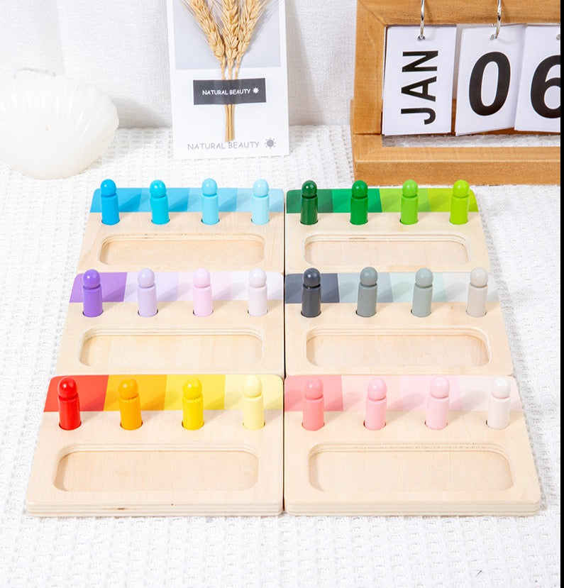Montessori 6 Colour Resemblance Sorting Task Visual Sensory Toy - HAPPY GUMNUT