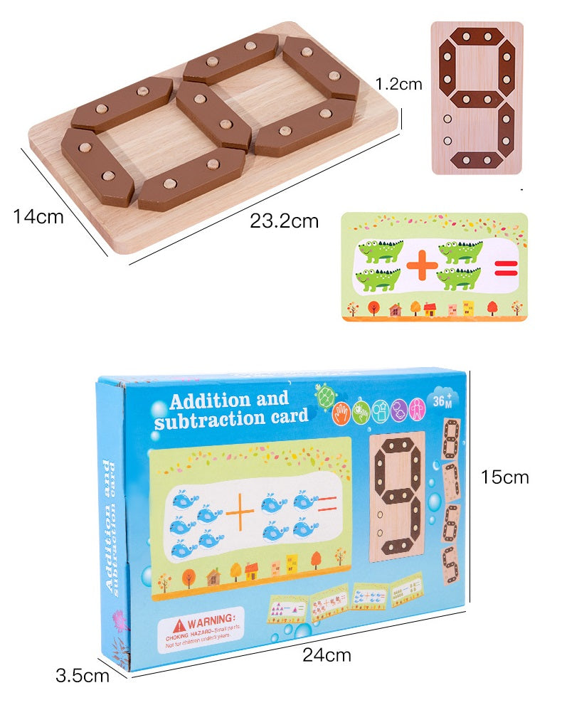 Wooden Digital Number Board Mathematics Game - HAPPY GUMNUT