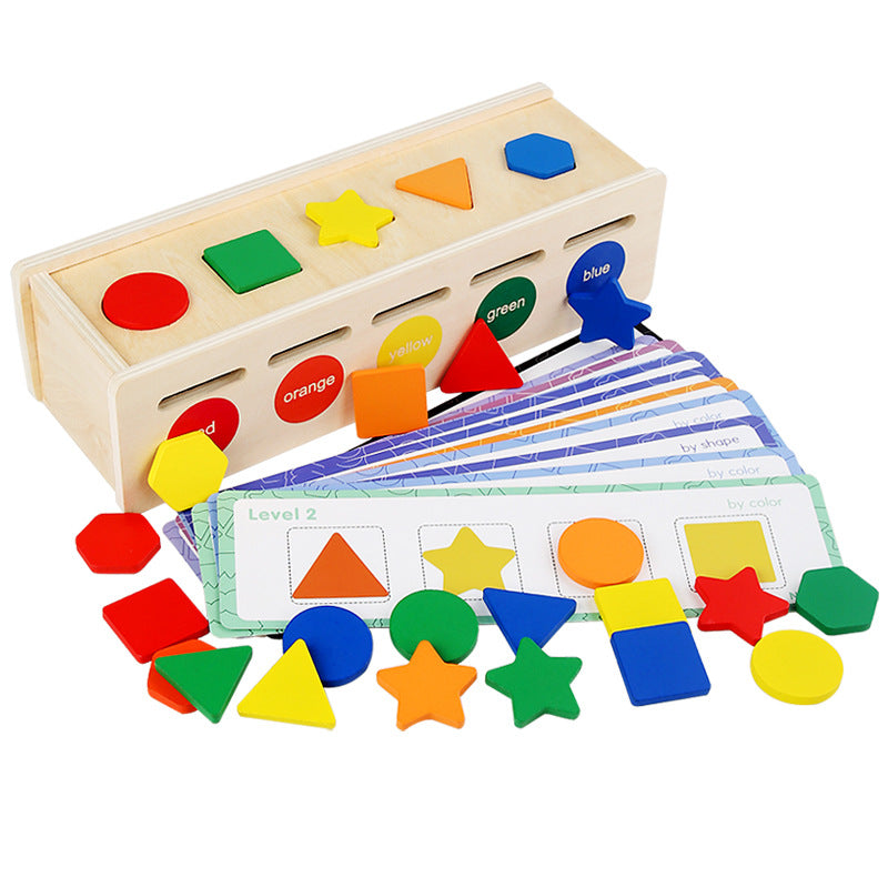 Wooden Category Shape Colour Sorting box Game Montessori inspired Kids Wooden toys - HAPPY GUMNUT