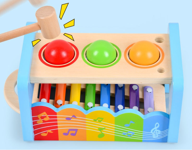 3 Balls Knocking Case With removable Xylphone Chime Kids Pound & Tap Bench - HAPPY GUMNUT
