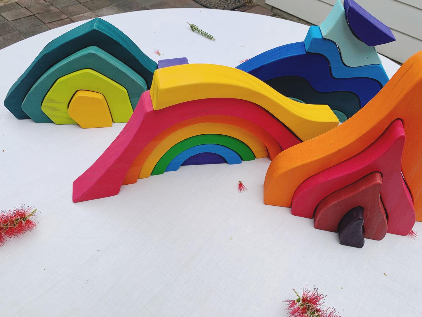 Four Elements Building Block Grimms Inspired Rainbow Blocks ! - HAPPY GUMNUT