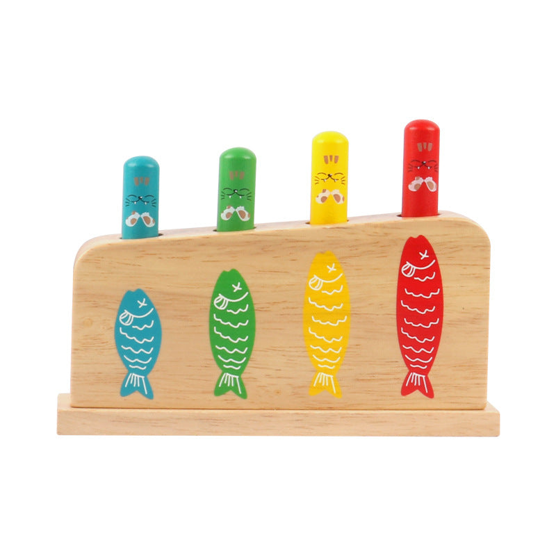 Wooden Pop Up Peg Push Pounding Toy - HAPPY GUMNUT