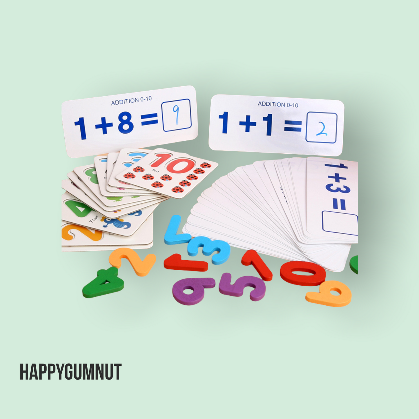 Wooden Spelling Word Learning and Maths and Numbers Activity Set - HAPPY GUMNUT