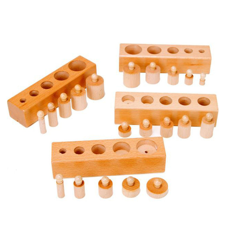 Montessori Knobbed Cylinders Set of 4 - HAPPY GUMNUT