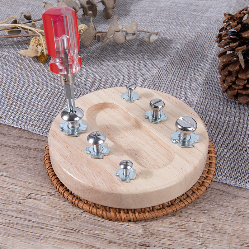 Montessori Round Screw board Set - HAPPY GUMNUT
