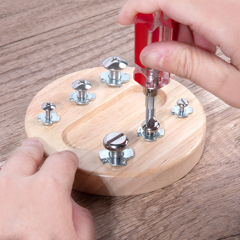 Montessori Round Screw board Set - HAPPY GUMNUT