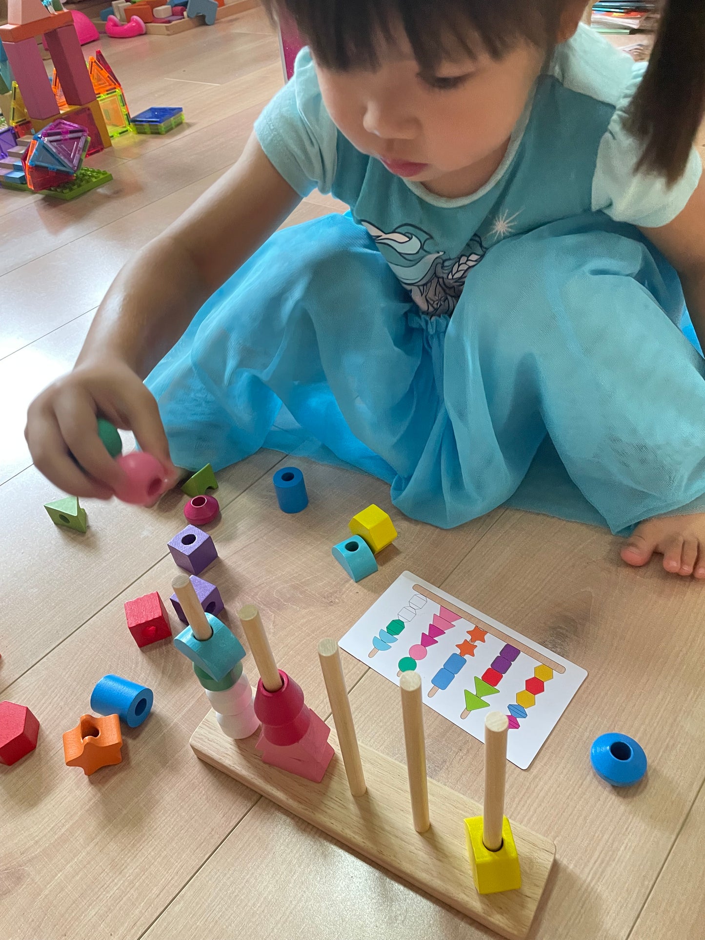 Montessori 5 Column Sequence Beads Set - HAPPY GUMNUT