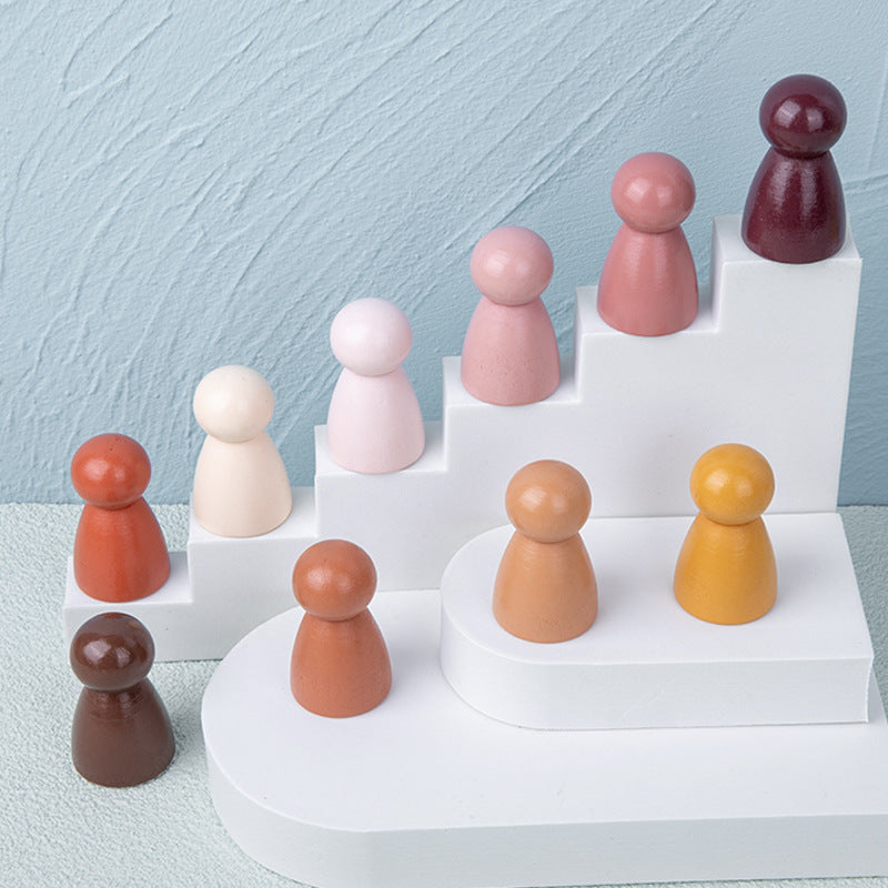Wooden Peg Dolls People and Rainbow Stackers - HAPPY GUMNUT