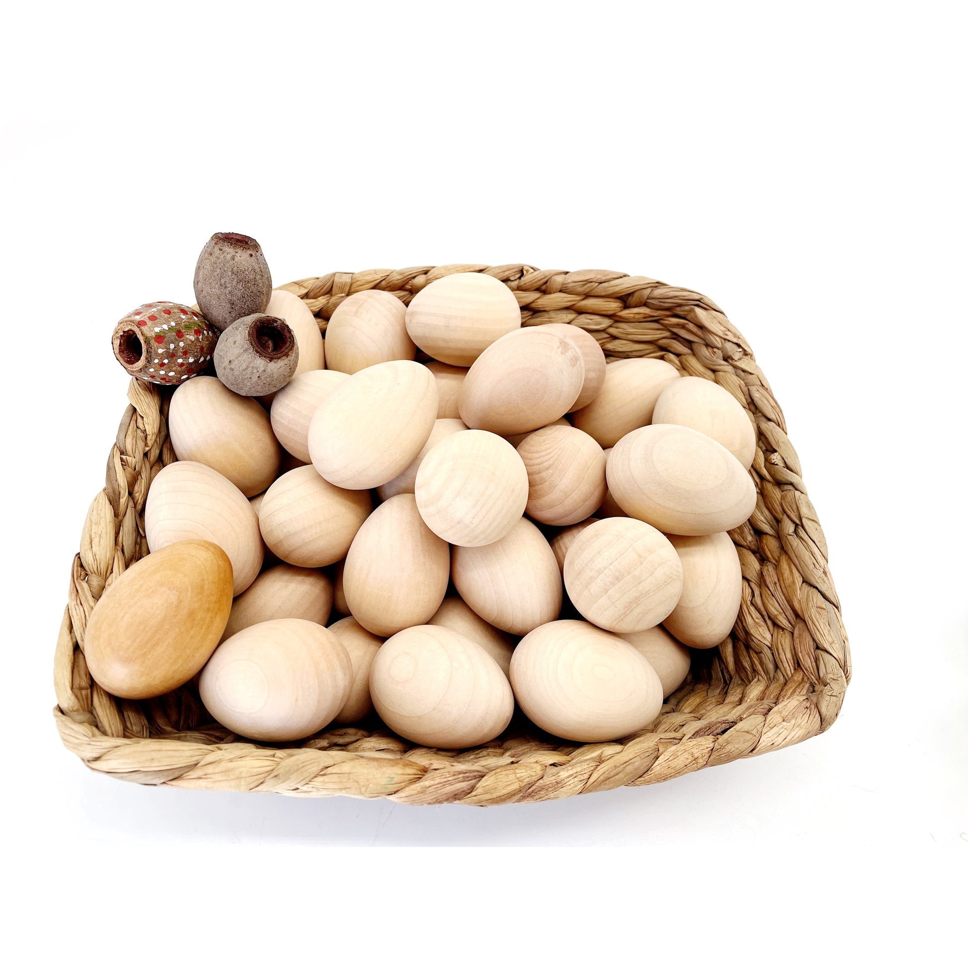 Jumbo Solid Wooden Egg - HAPPY GUMNUT