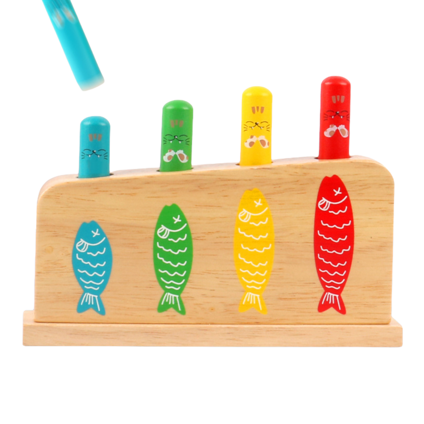 Wooden Pop Up Peg Push Pounding Toy - HAPPY GUMNUT