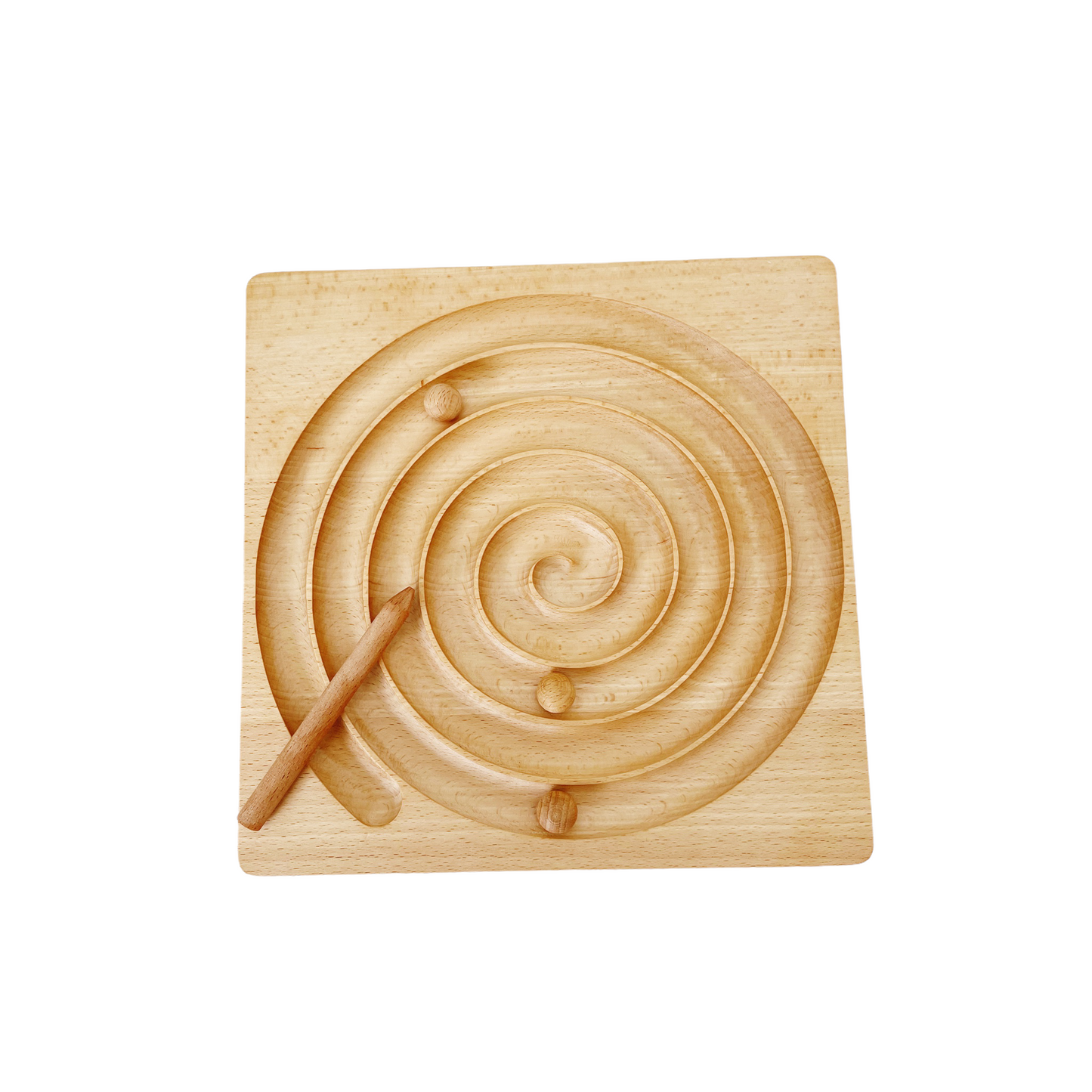 Wooden Pre-Writing Spiral Tracing Board - HAPPY GUMNUT