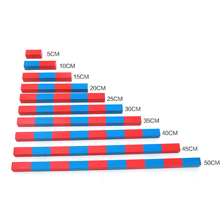 Large Montessori Red and Blue Counting Rods - HAPPY GUMNUT