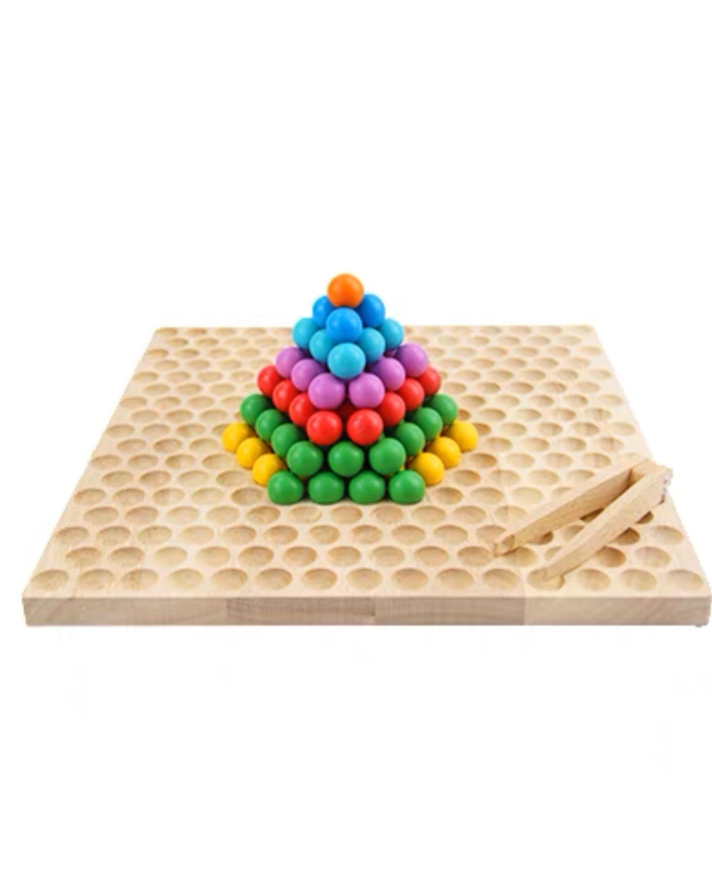 Premium Montessori Inspired Wooden Bead Board Dots Shuttle Mosaic board - HAPPY GUMNUT