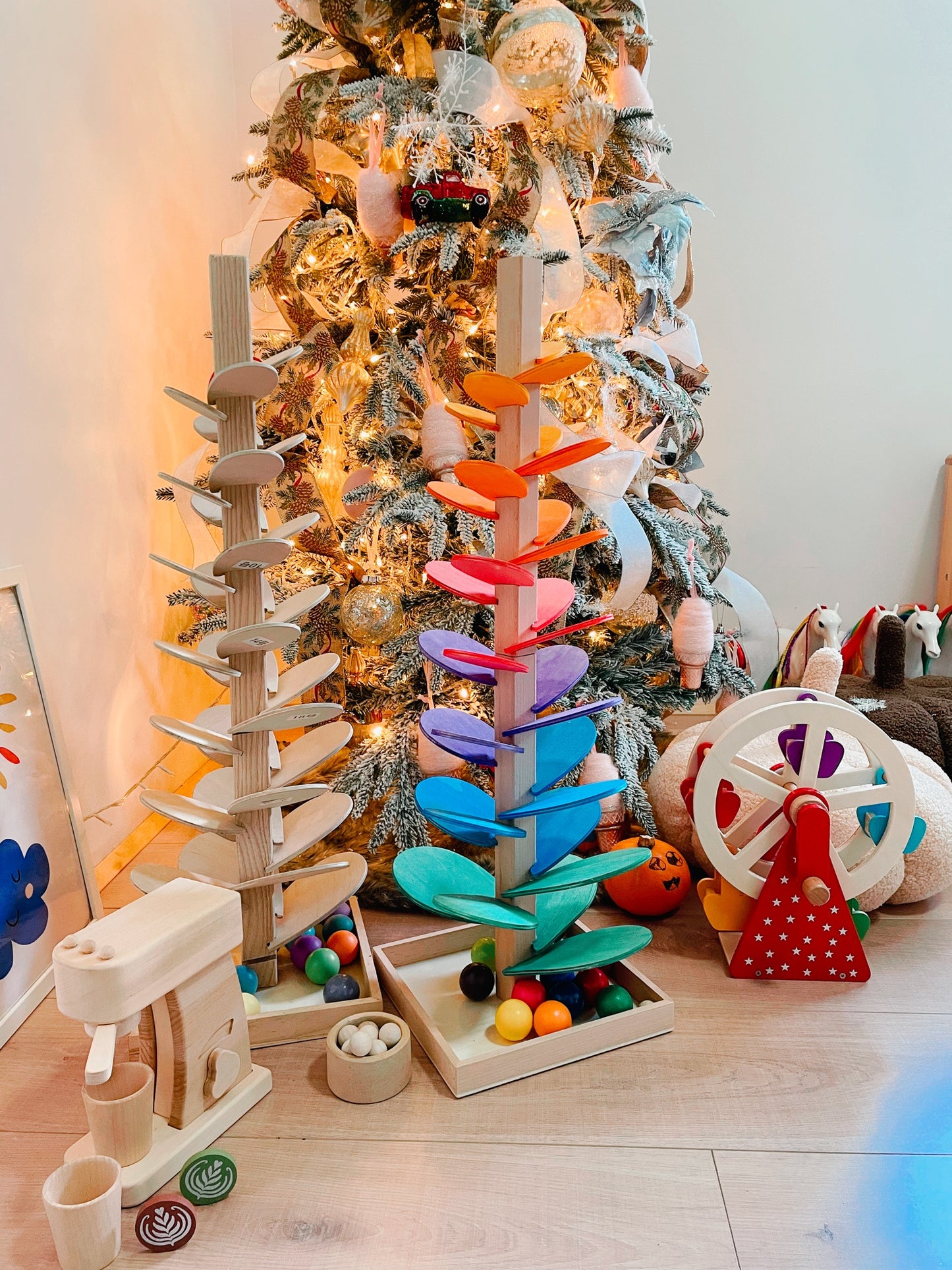 Large 72cm Musical Tree Wood Sounding Marble Run Toy ! - HAPPY GUMNUT