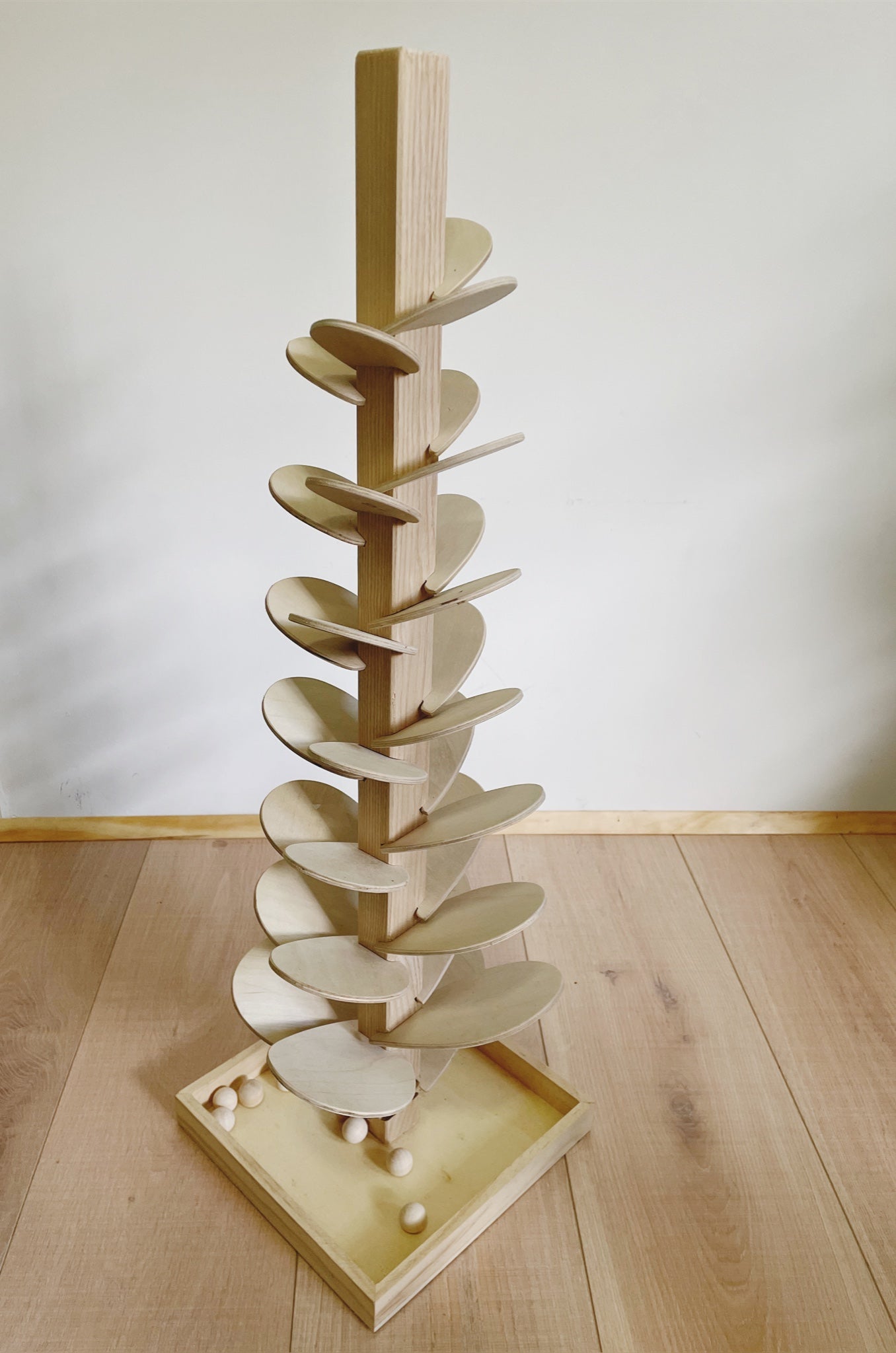 Large 72cm Musical Tree Wood Sounding Marble Run Toy ! - HAPPY GUMNUT