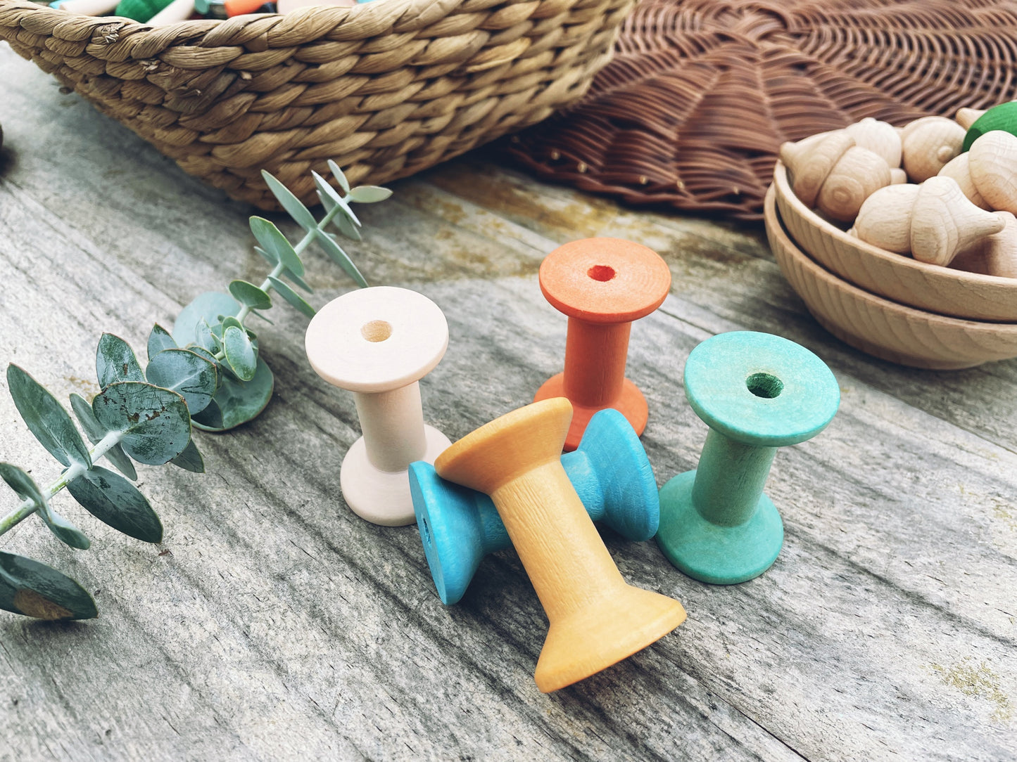 Montessori Loose parts Bobbin Set - HAPPY GUMNUT