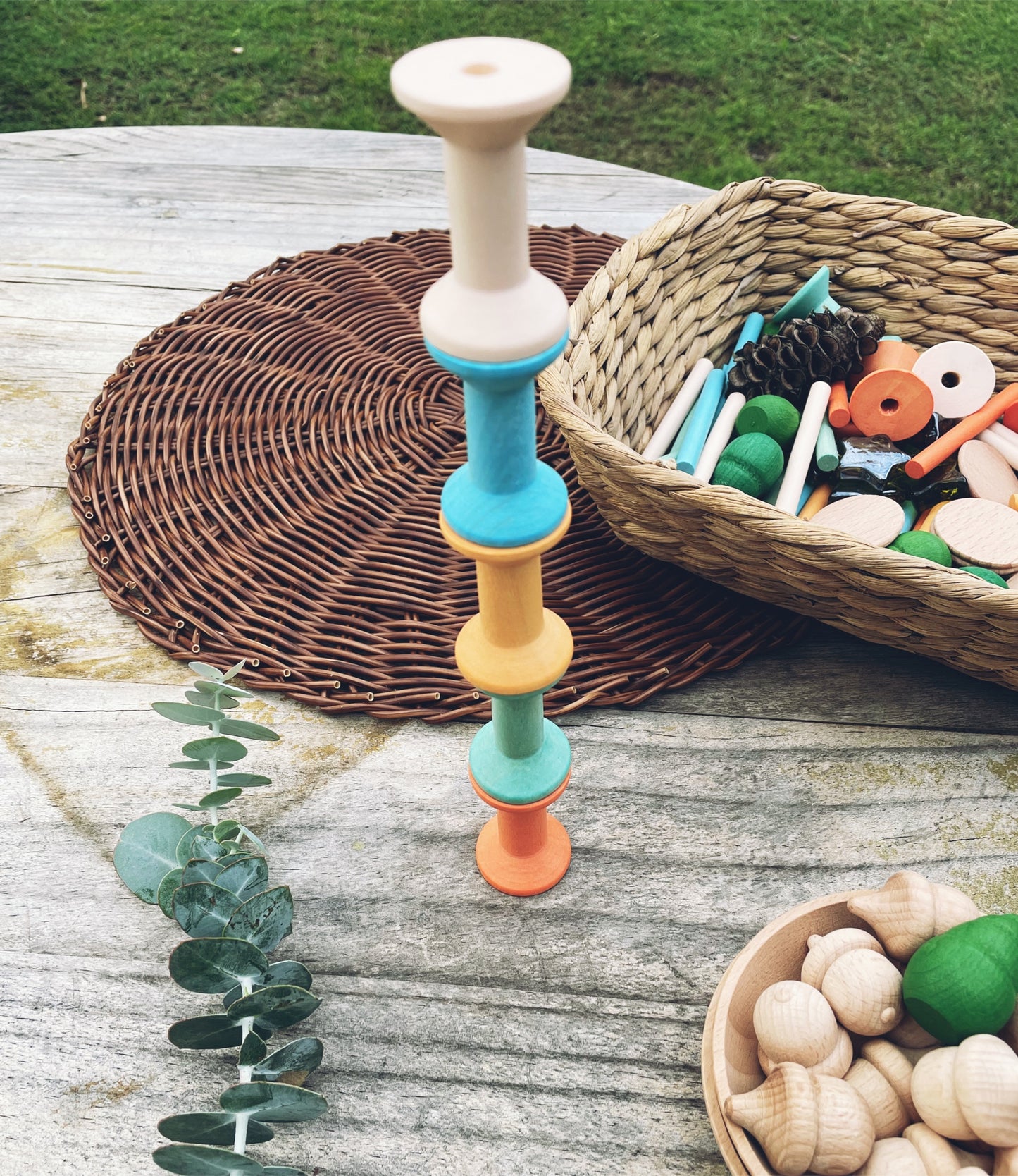 Montessori Loose parts Bobbin Set - HAPPY GUMNUT