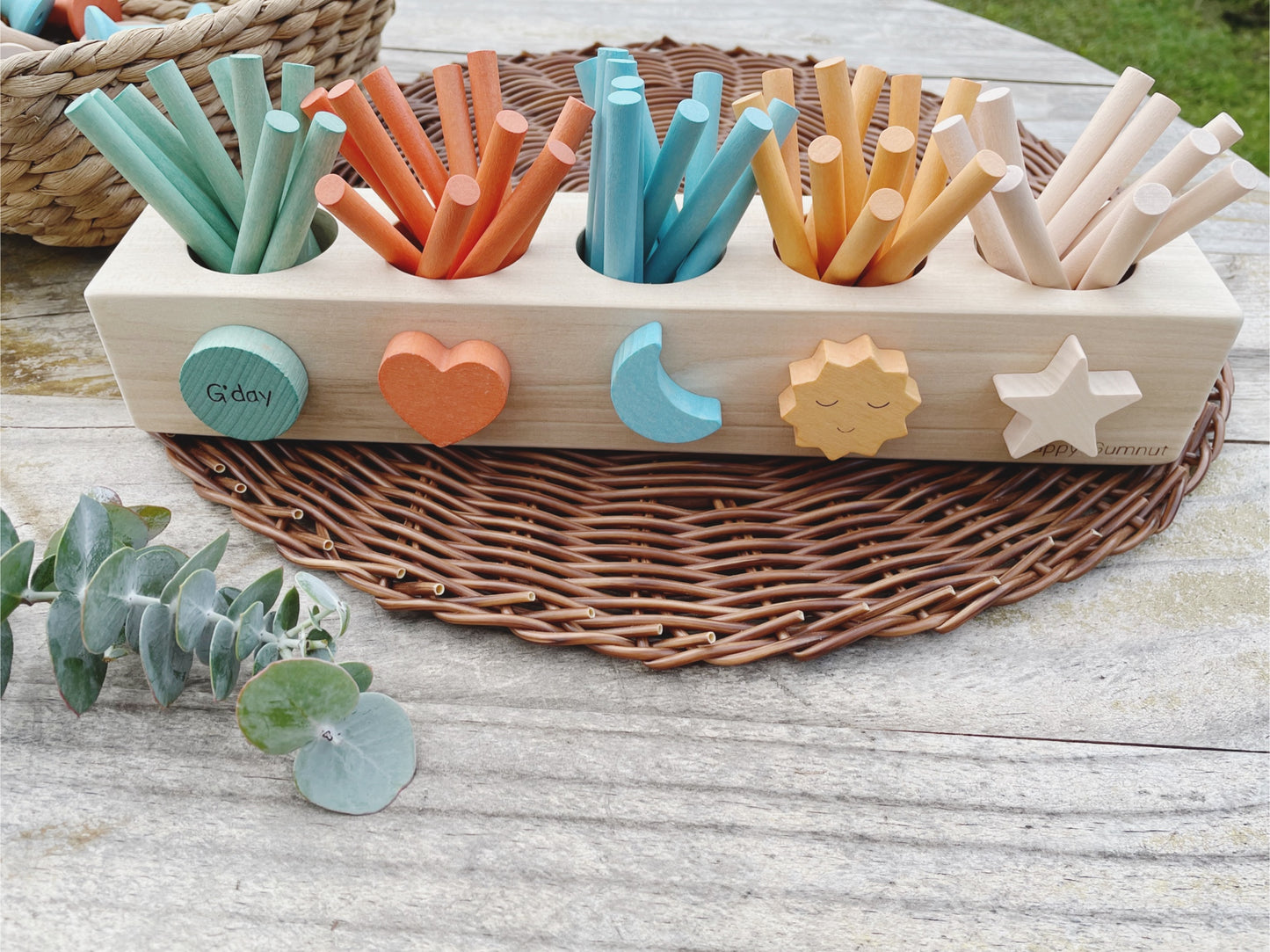 Happy Gumnut Montessori Counting Stick Number Rods with Magnetic Tray - HAPPY GUMNUT